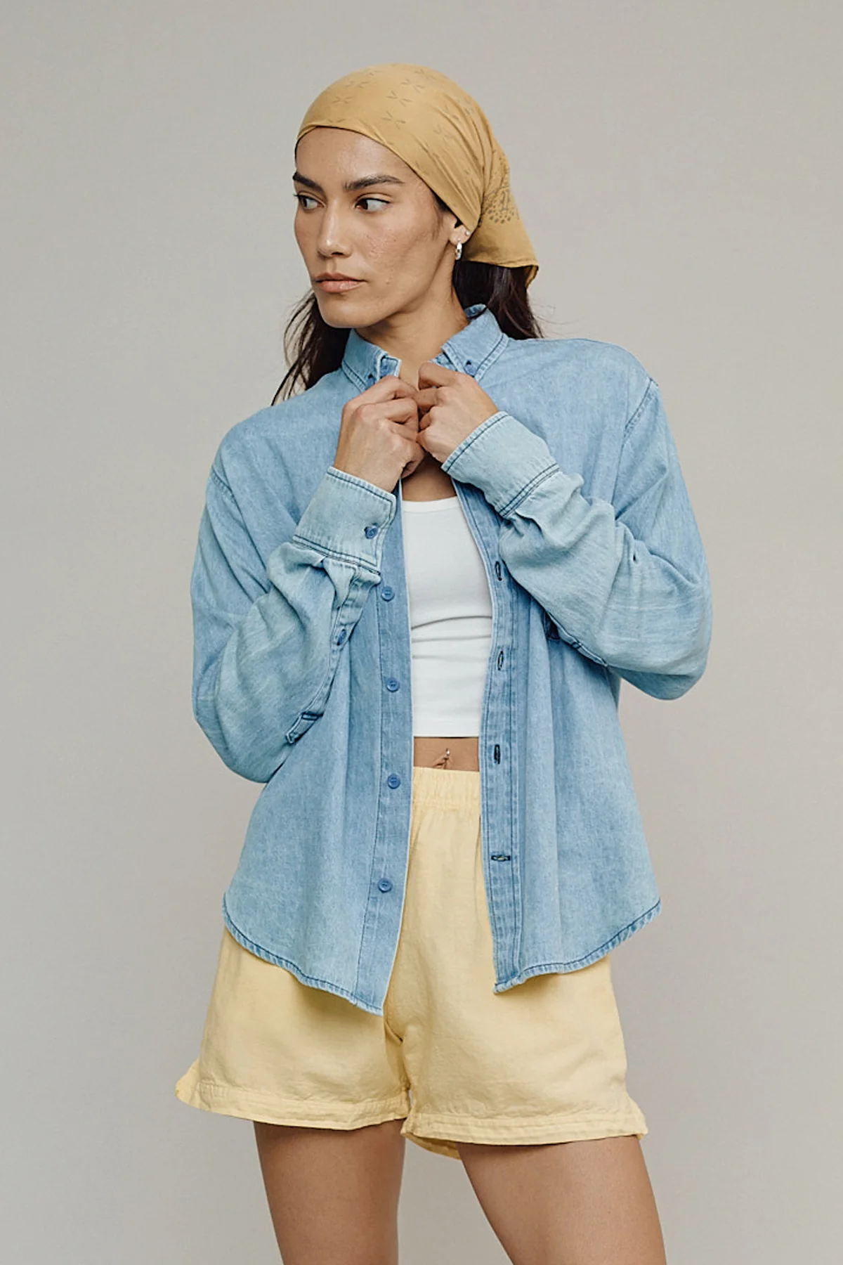 Denim Catalina Button Down Shirt - Image 3