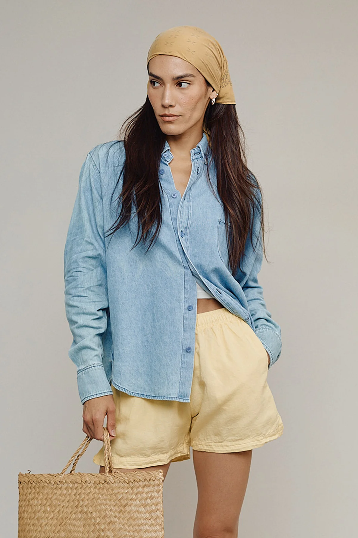 Denim Catalina Button Down Shirt - Image 4