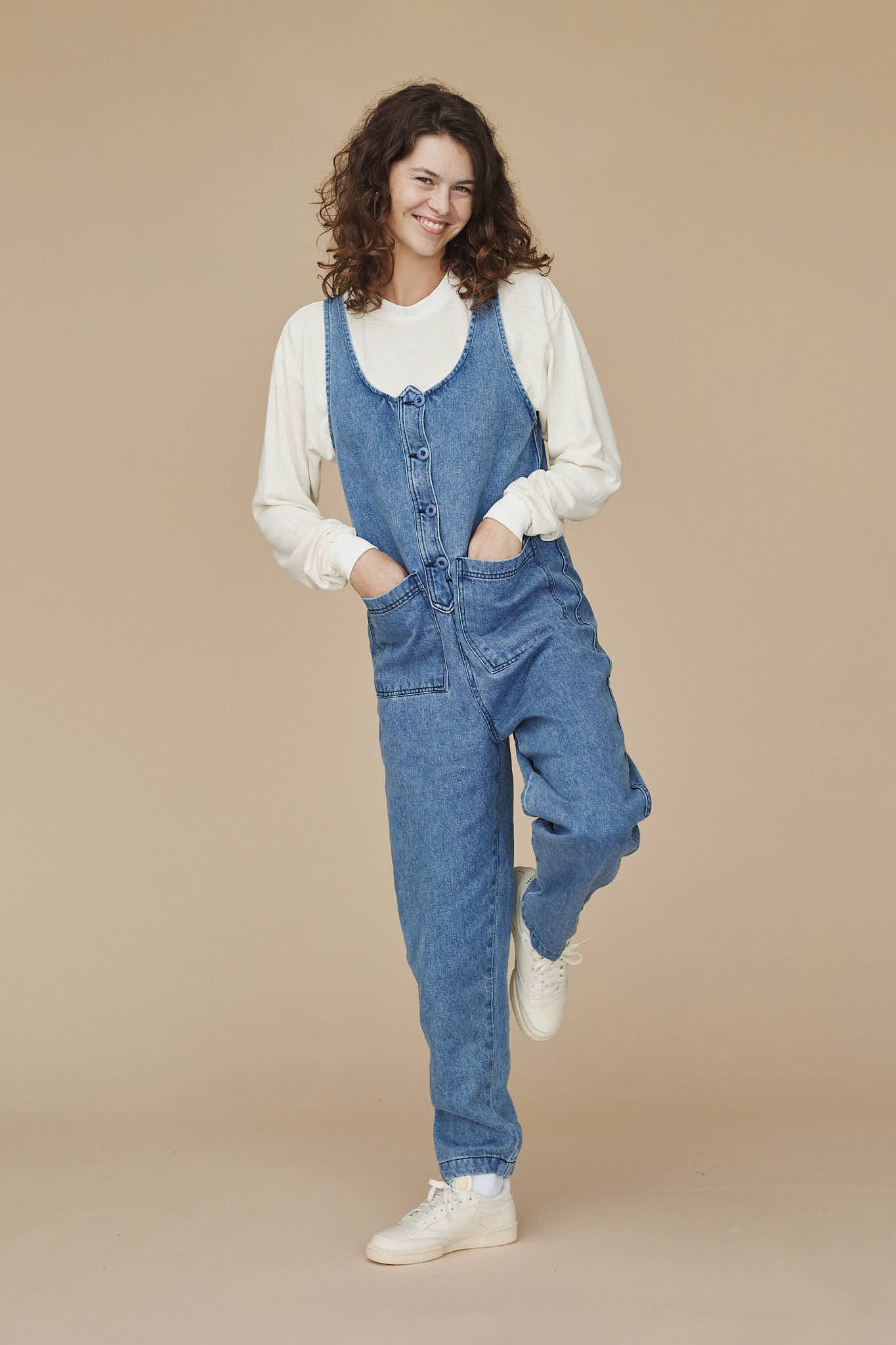 Denim Button Front Jumper - Image 2