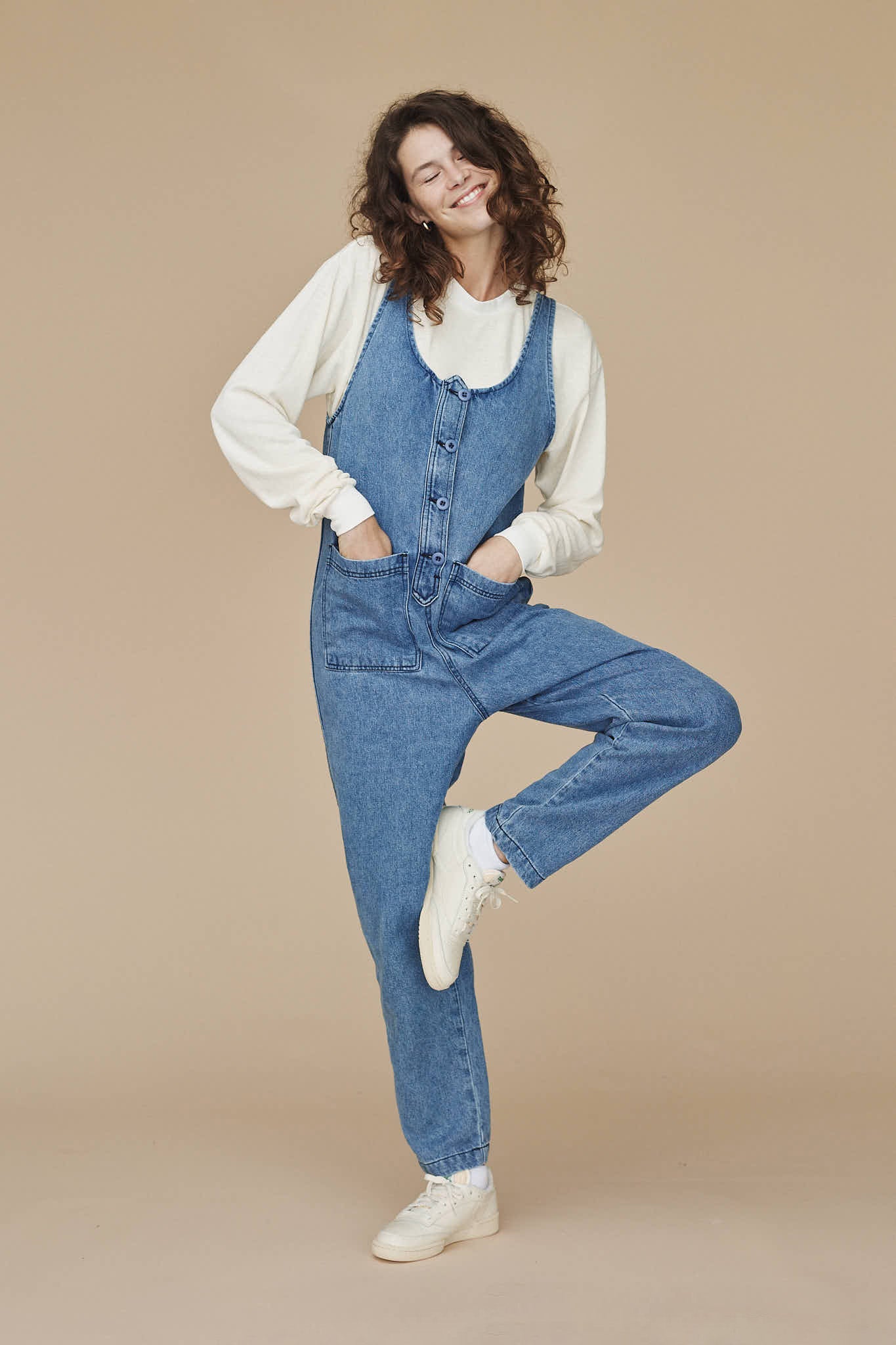 Denim Button Front Jumper - Image 4