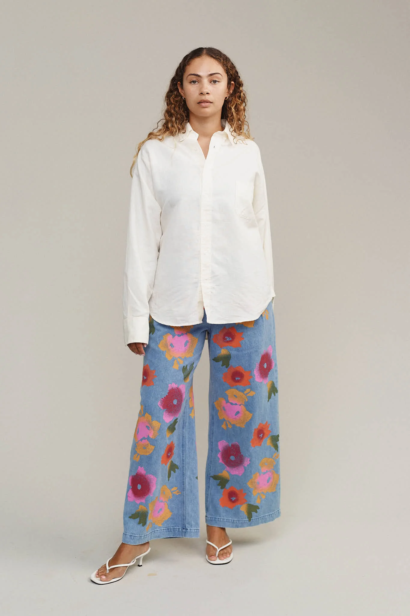 Floral Denim Disco Pant - Image 2