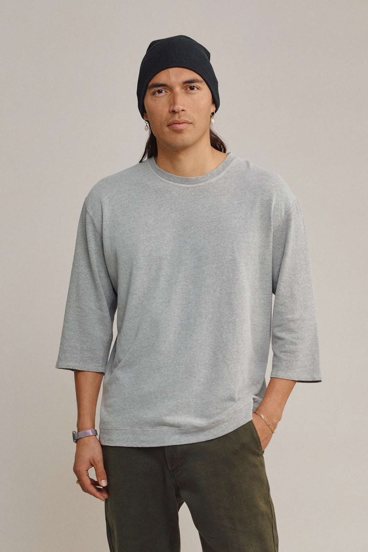 Heathered Cardiff 3/4 Sleeve Tee