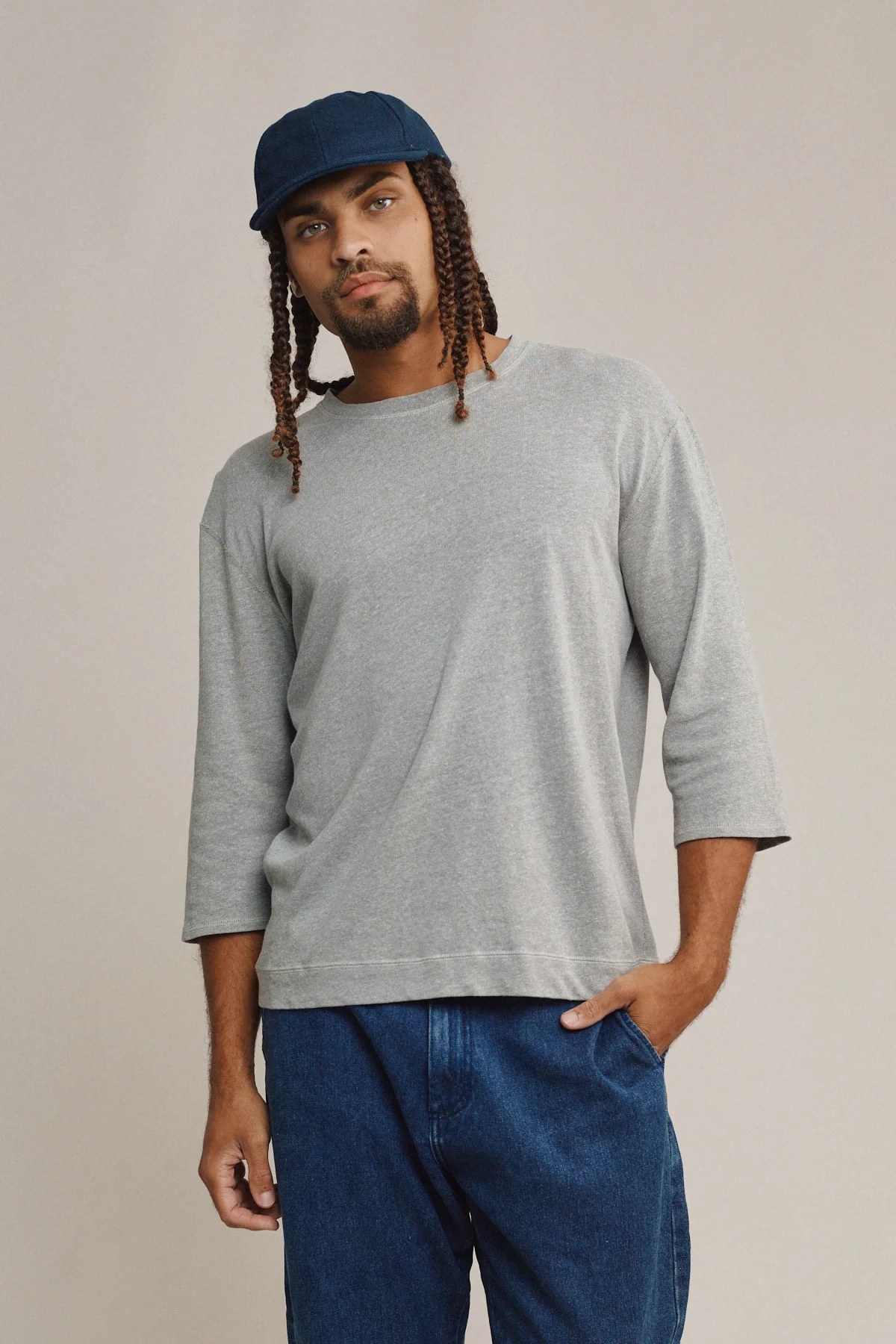 Heathered Cardiff 3/4 Sleeve Tee - Image 2