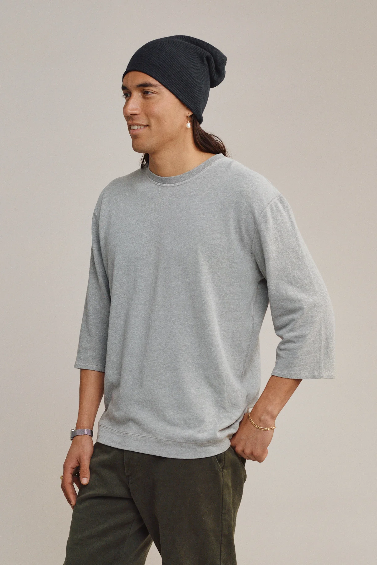 Heathered Cardiff 3/4 Sleeve Tee - Image 3