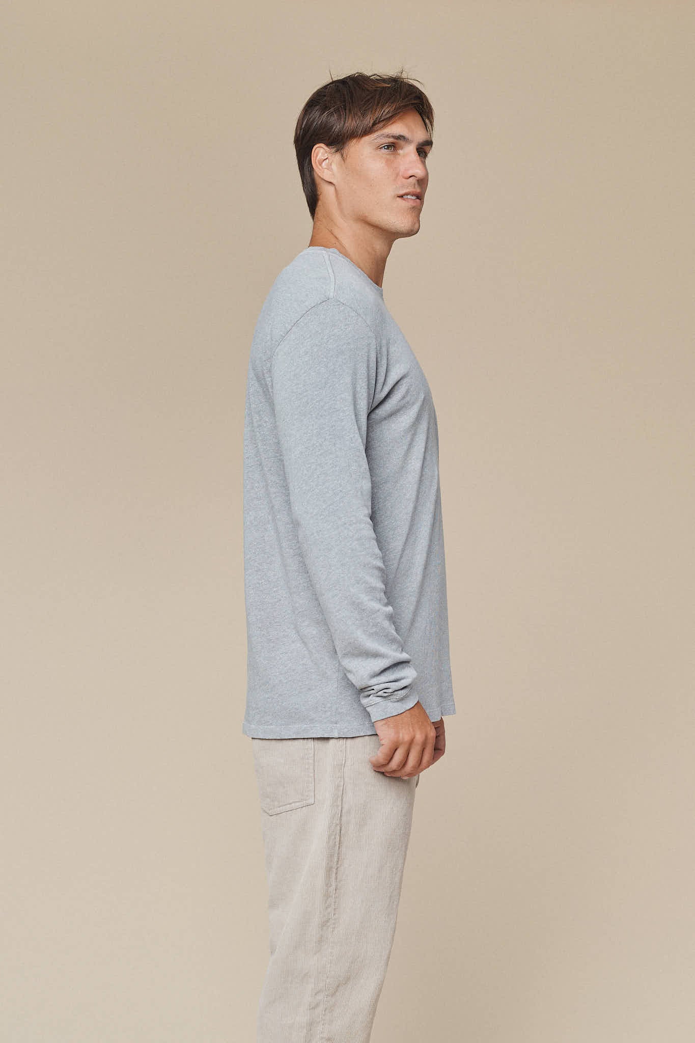 Heathered Baja Long Sleeve Pocket Tee - Image 4