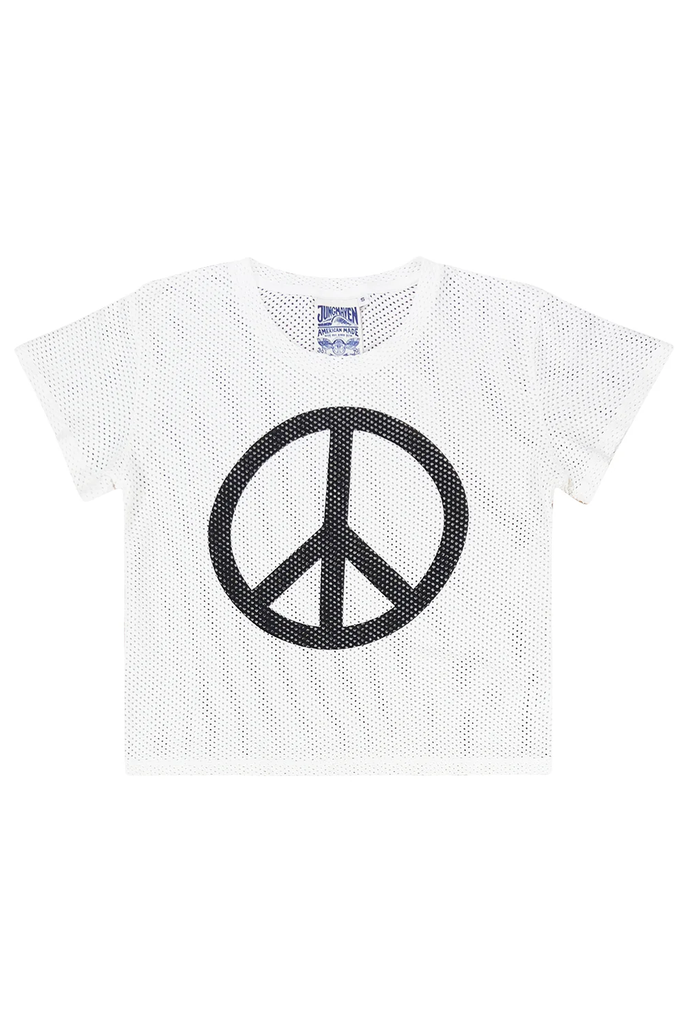 Peace Carmen Mesh Cropped Tee - Image 10
