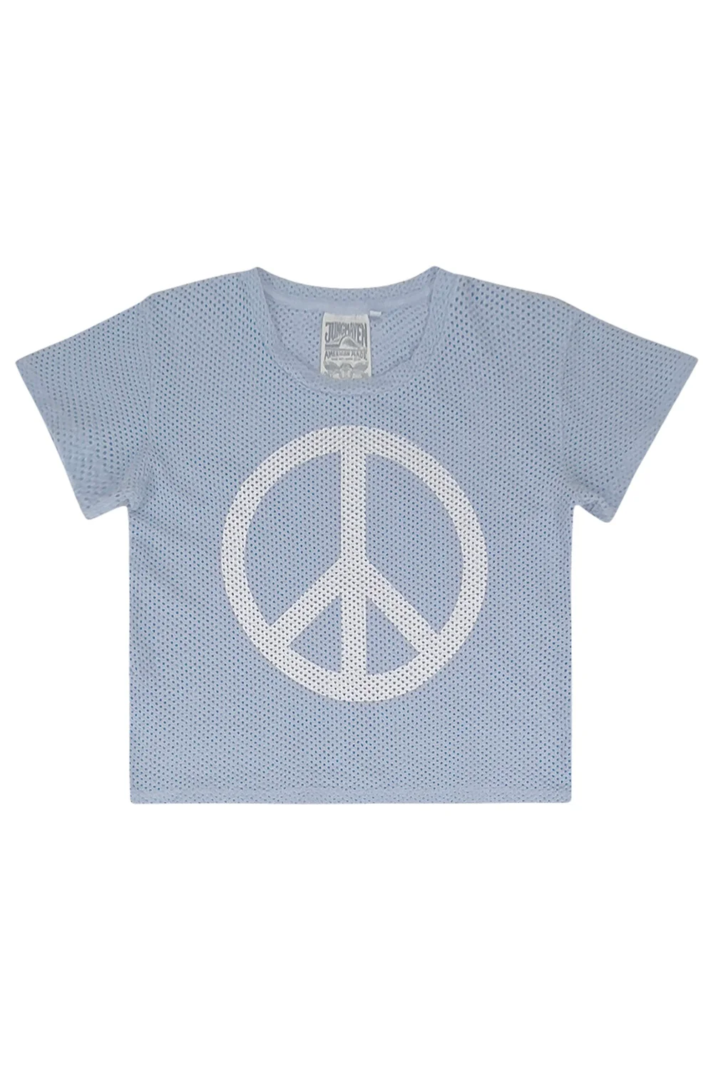 Peace Carmen Mesh Cropped Tee - Image 8