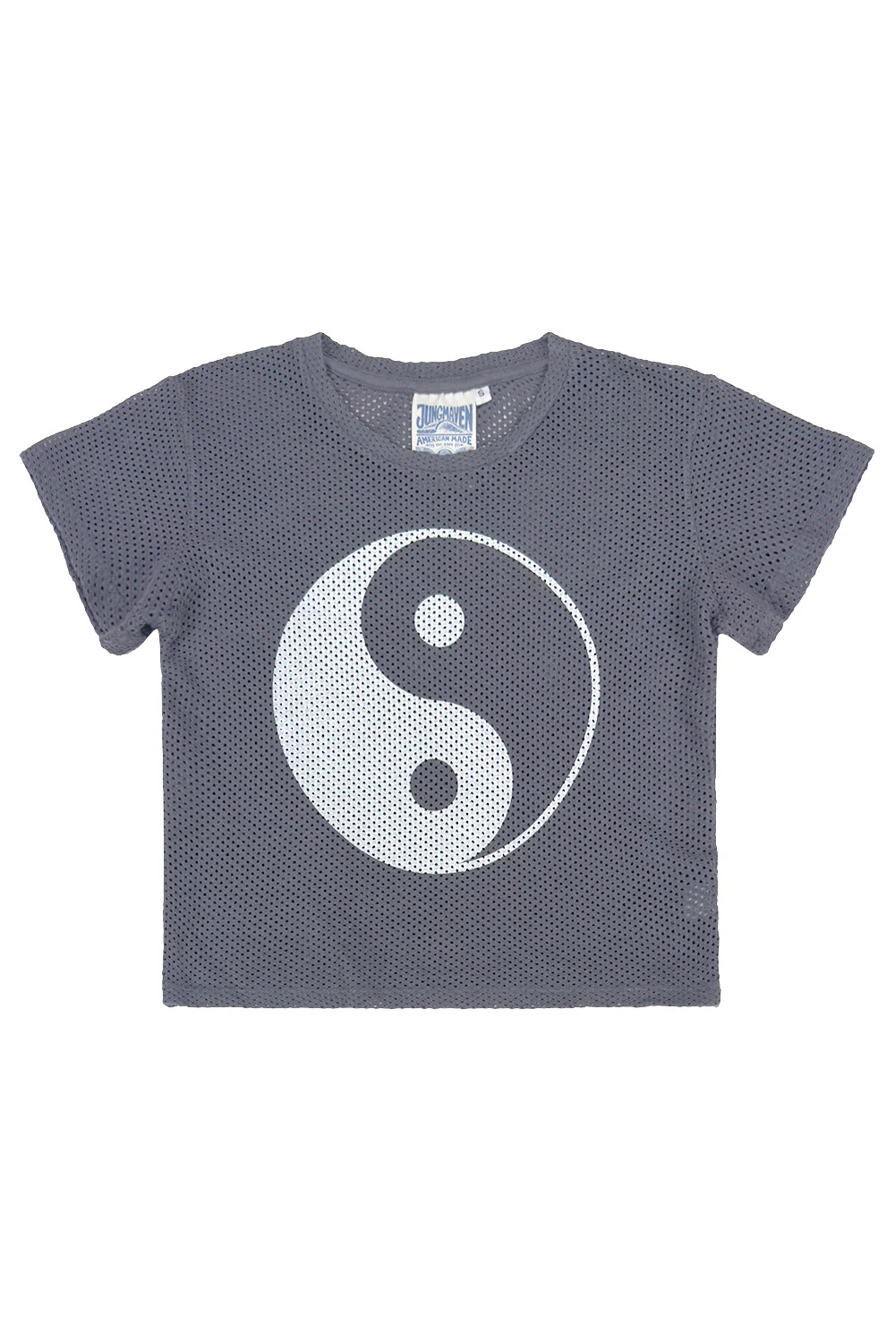 Yin Yang Carmen Mesh Cropped Tee - Image 3