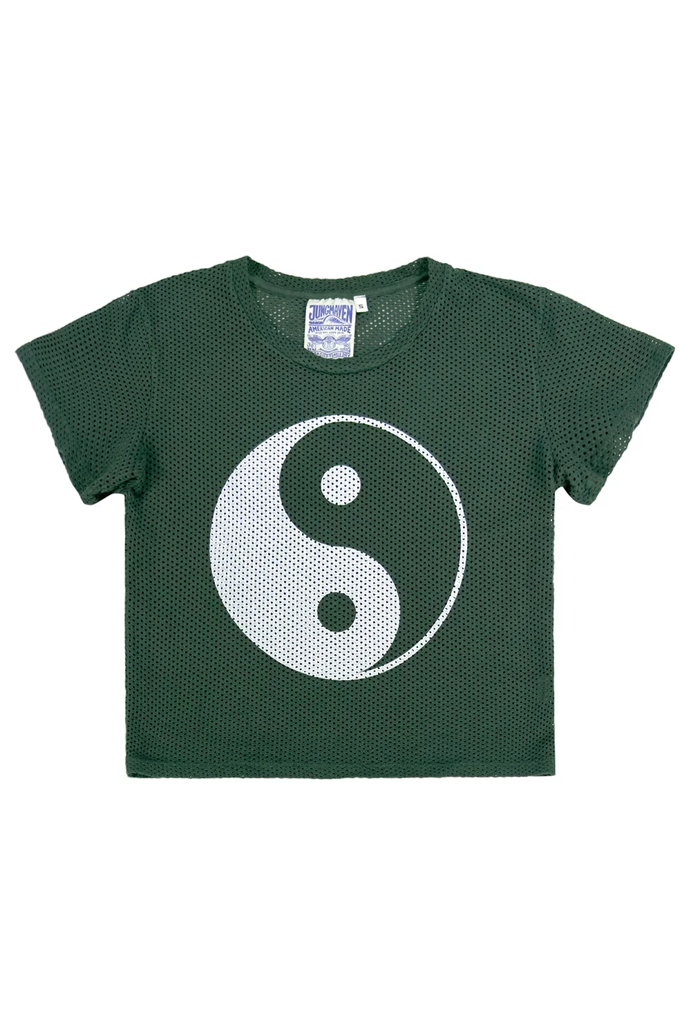 Yin Yang Carmen Mesh Cropped Tee - Image 5