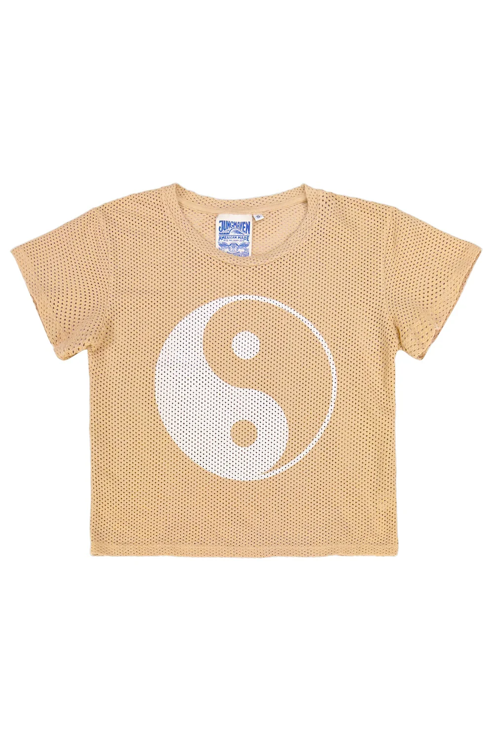 Yin Yang Carmen Mesh Cropped Tee - Image 6