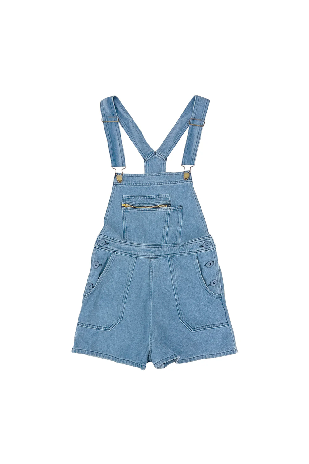 Alma Overall Denim Shorts - Image 11
