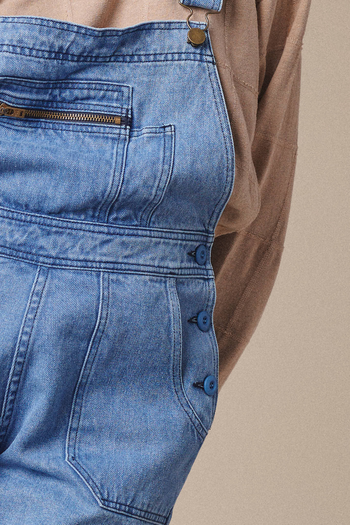 Alma Overall Denim Shorts - Image 8