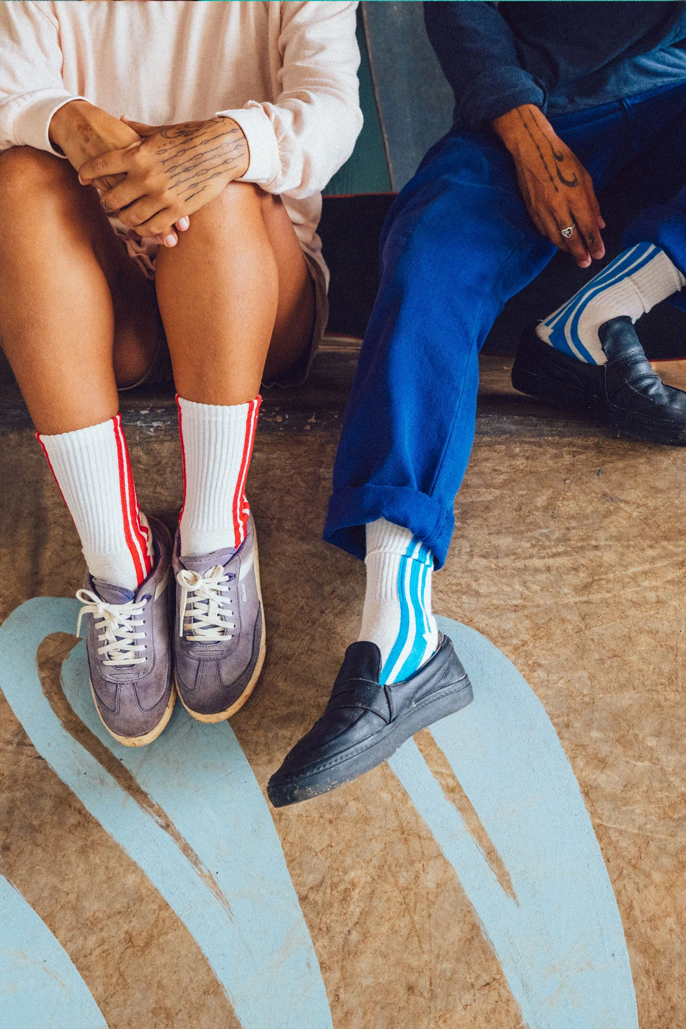 Vertical Stripe Socks by American Trench | USA Made