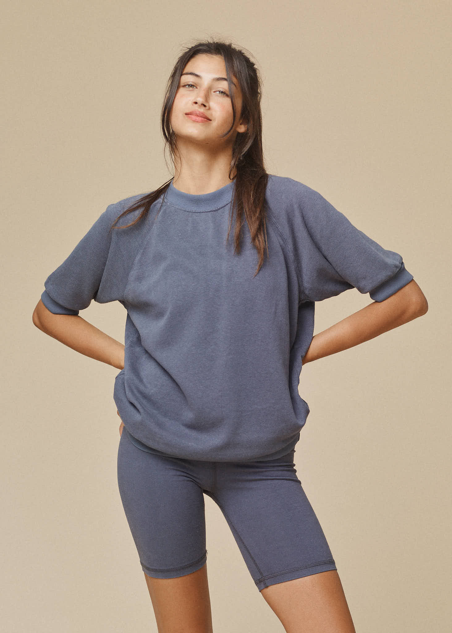 Short Sleeve Raglan Fleece Sweatshirt - Image 4