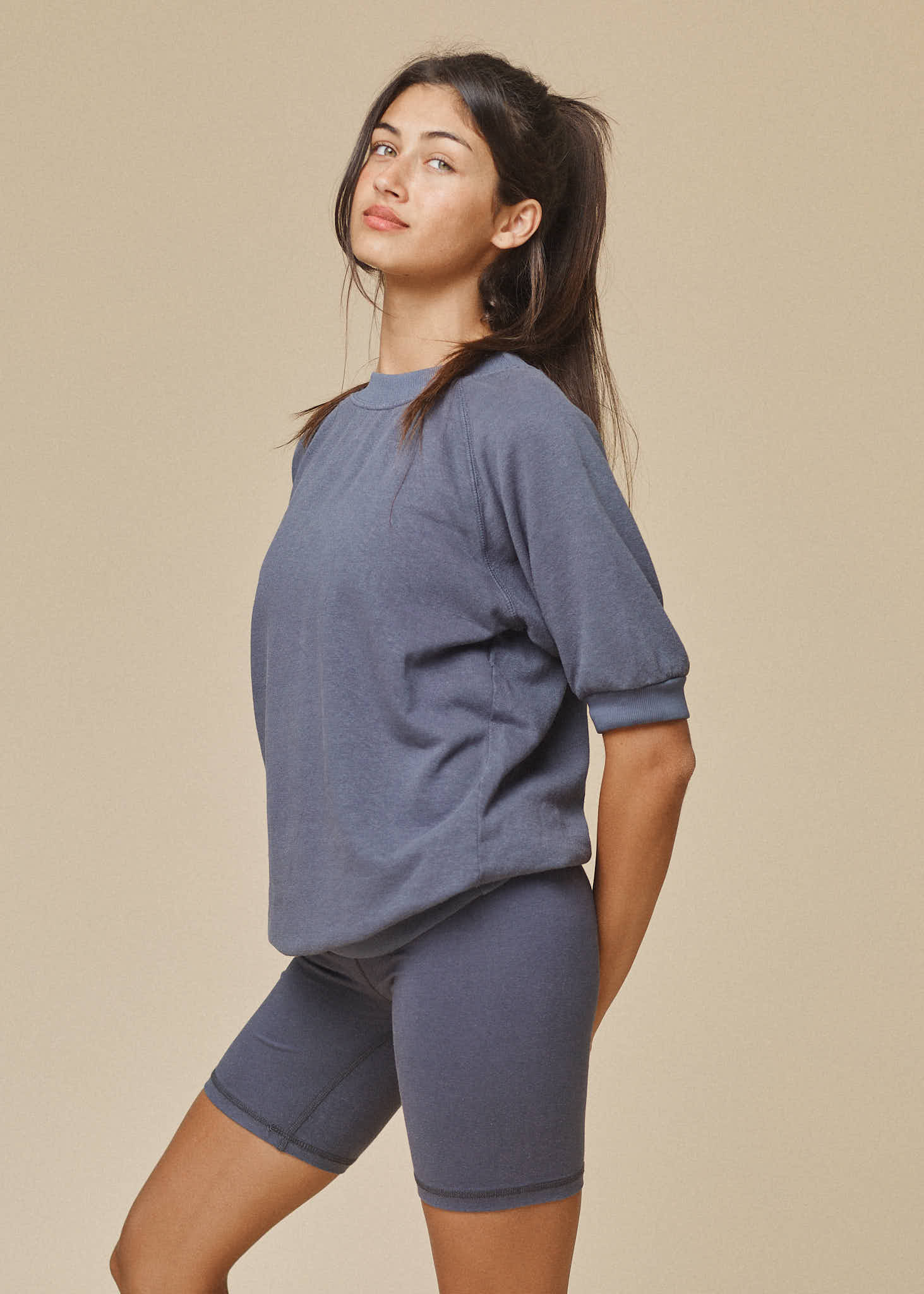 Short Sleeve Raglan Fleece Sweatshirt - Image 8
