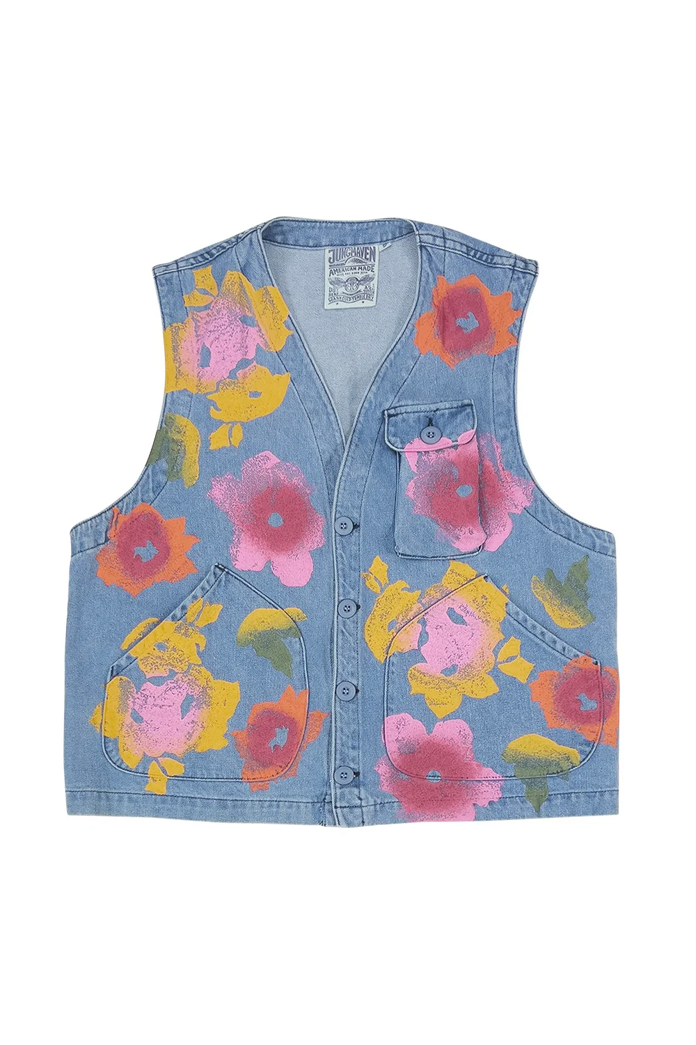 Floral Denim Falcon Vest - Image 3