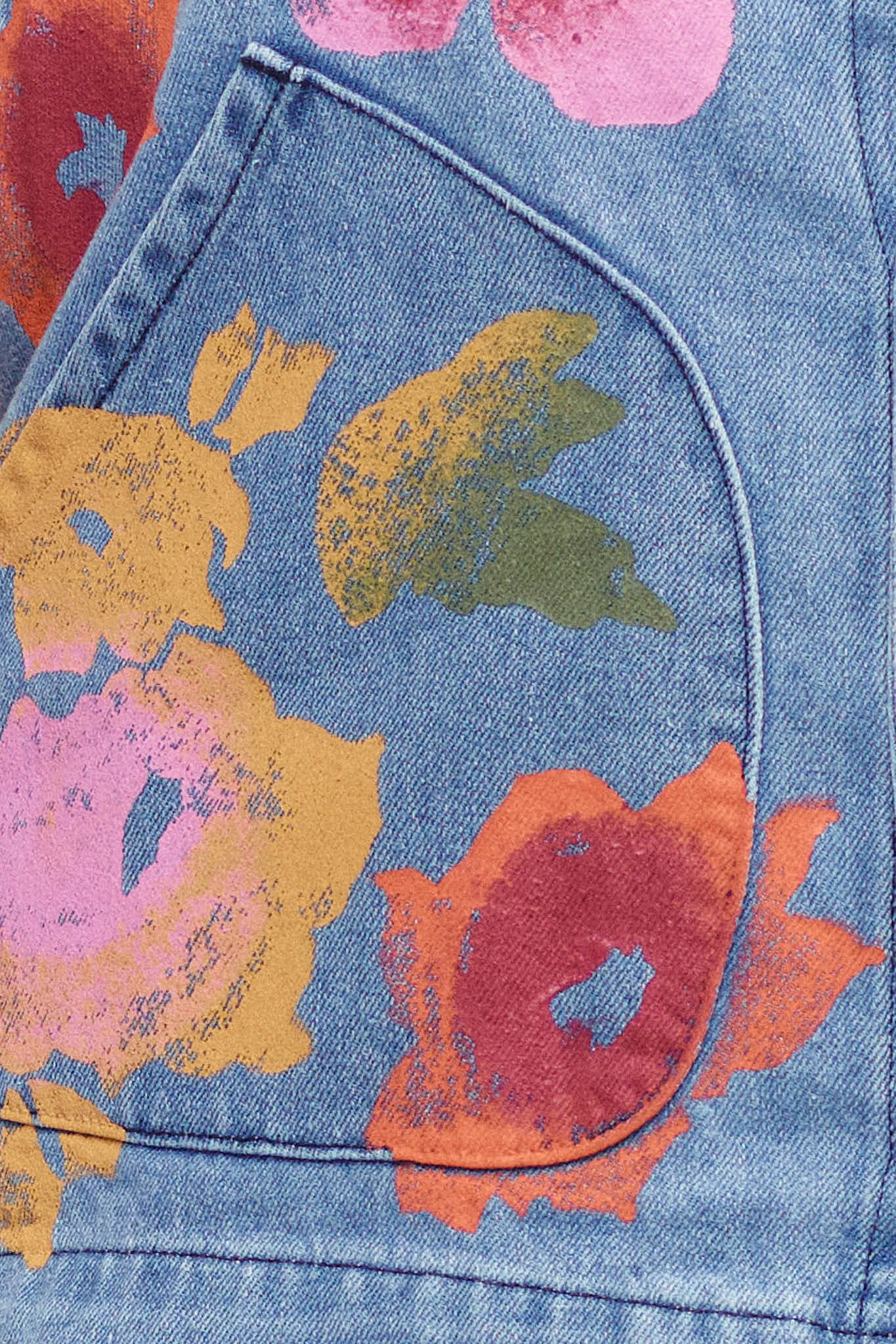 Floral Denim Falcon Vest - Image 6